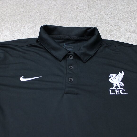 Nike LFC Victory Polo Shirt Mens Medium Black Liverpool FC Soccer/Football S/S - Picture 4 of 14